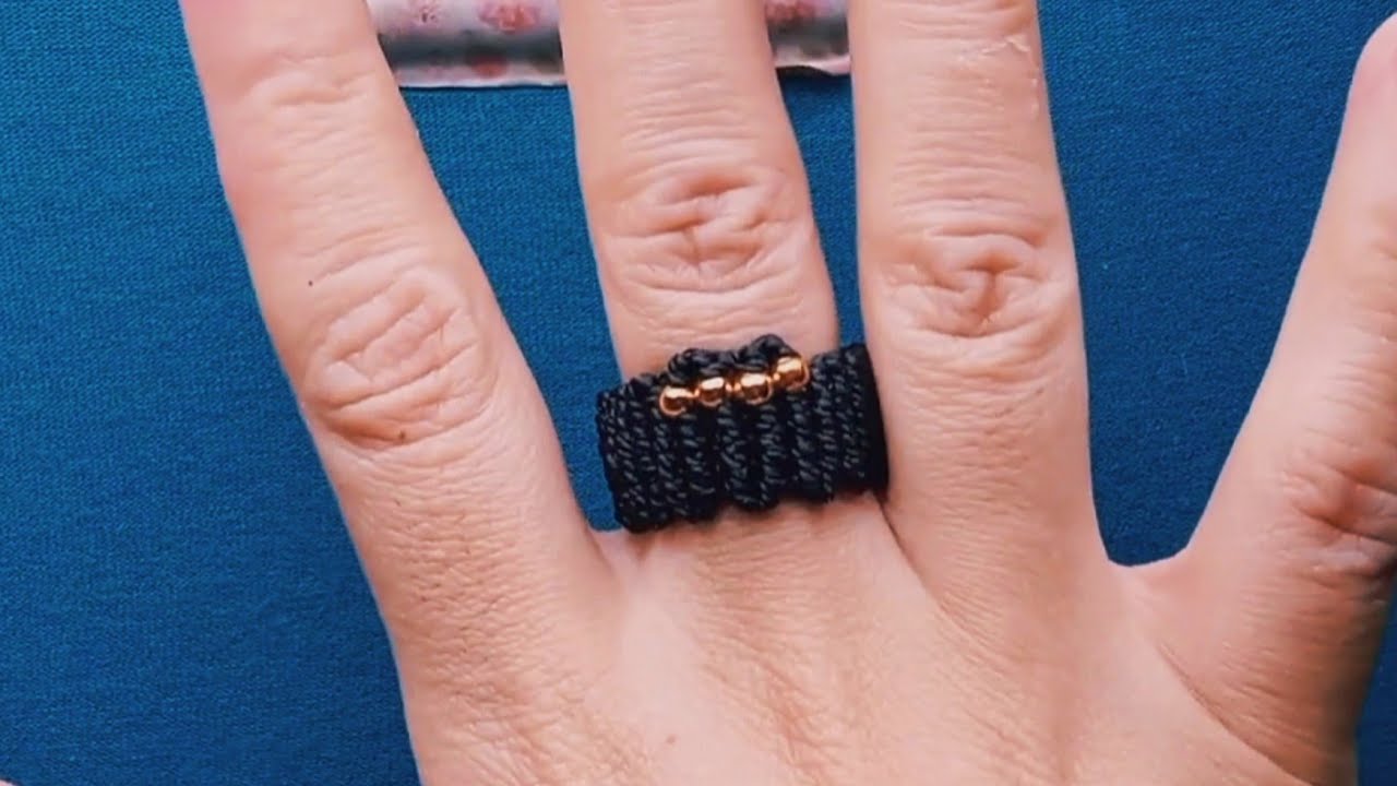 Tutorial anel em macrame-Macrame rings - YouTube