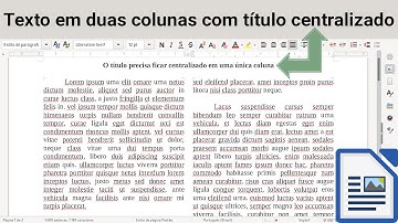 Texto em duas colunas com título em coluna única