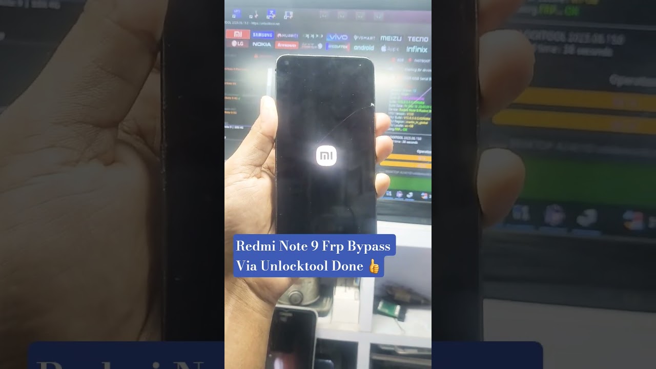 Redmi Note 9 Frp Bypass Via Unlocktool Done 👍#