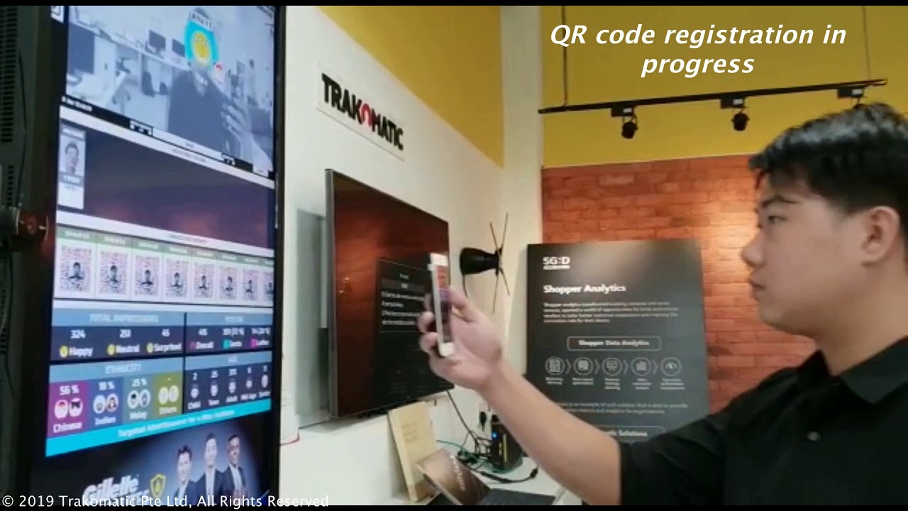 Facial Recognition with QR code enrollment - YouTube