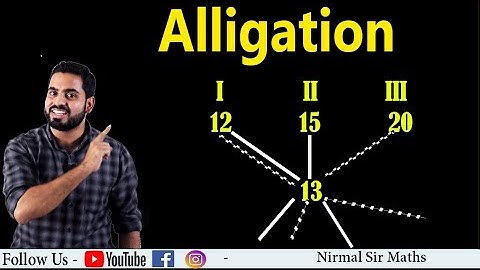 Alligation Of Three Variables For SSC Mains Exam - Nirmal Lodwal Sir