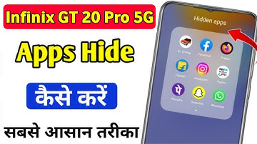 Infinix GT 20 Pro 5g me app hide kaise kare | how to hide app in Infinix GT 20 Pro 5g