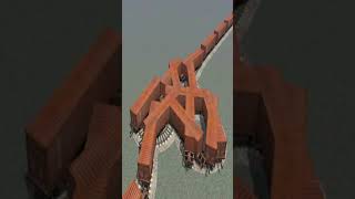 Craziest Train Crossing On Dangerous Curved Railroad 💥😳 BeamNG.Drive Train simulator 3D #shorts