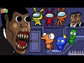 Rainbow Friends &amp; 어몽어스  VS Obunga | Animated Gameplay