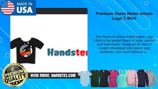Premium Game Notes Initials Logo T-Shirt