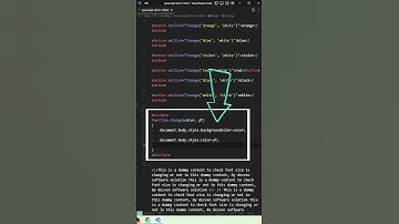 How To Change Background Color And Font Color using JavaScript | #javascrip | #javascriptshorts