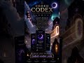 The Codex is opening.Be one of the first travelers to enter the signal. coded-codex.com