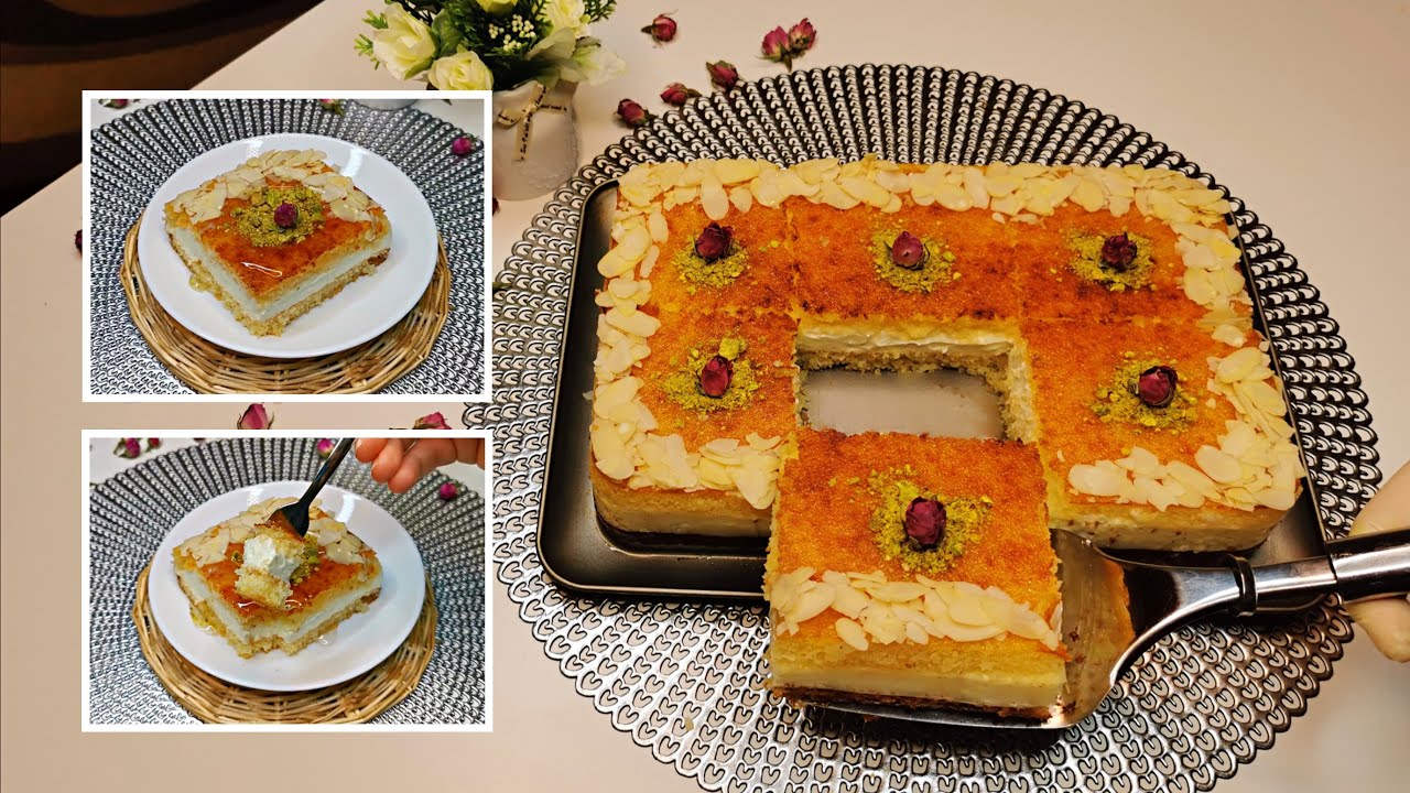 مطبخ اخلاص| اطيب بسبوسة بالقشطة بطريقة سهلة وطعم لا يقاوم