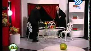 Chair breaks during live TV show