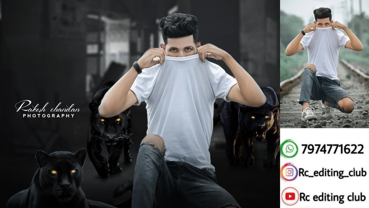 black Panther photo editing🔥/picsart/rc editing club/