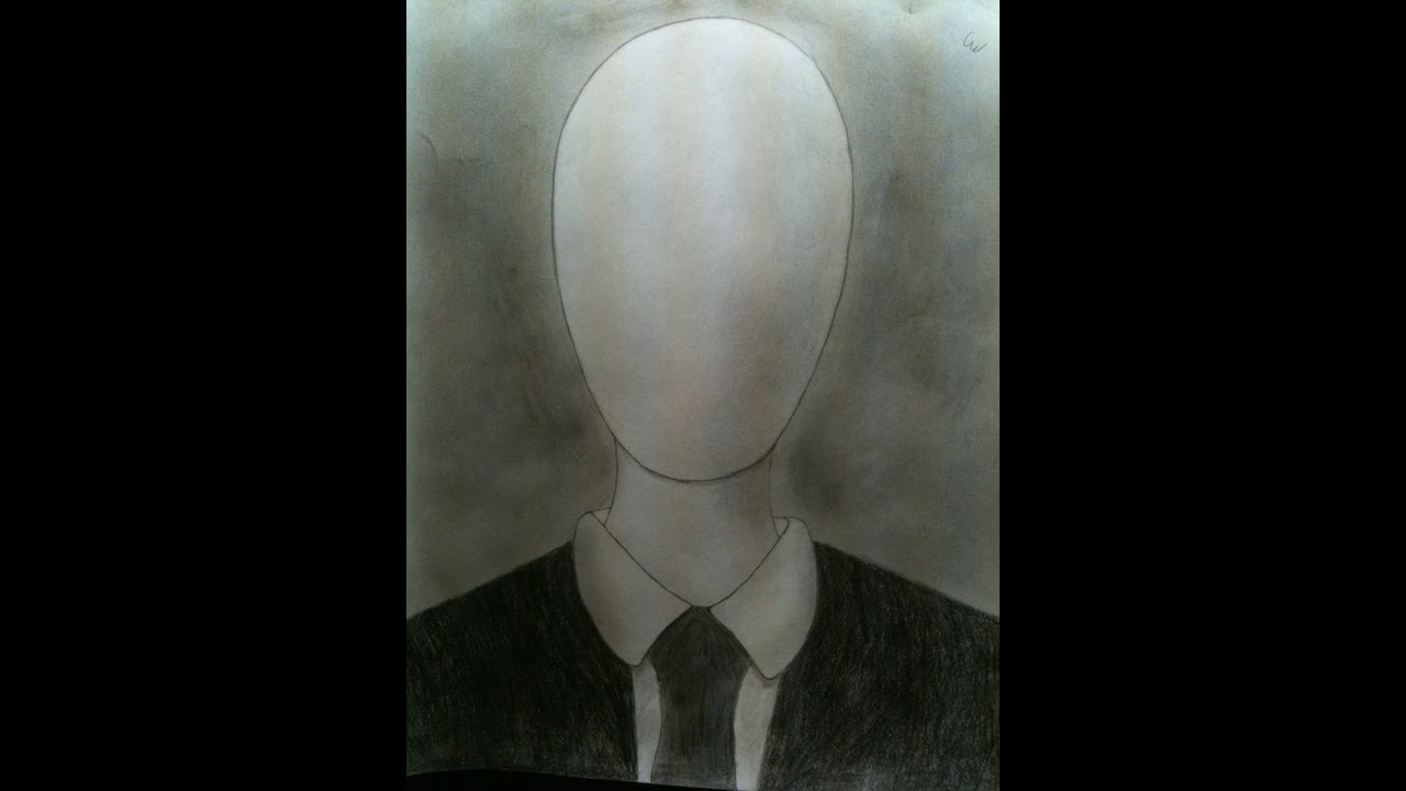 slender man speed drawing