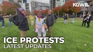 Protests continue outside Portland ICE facility as legal battles play out