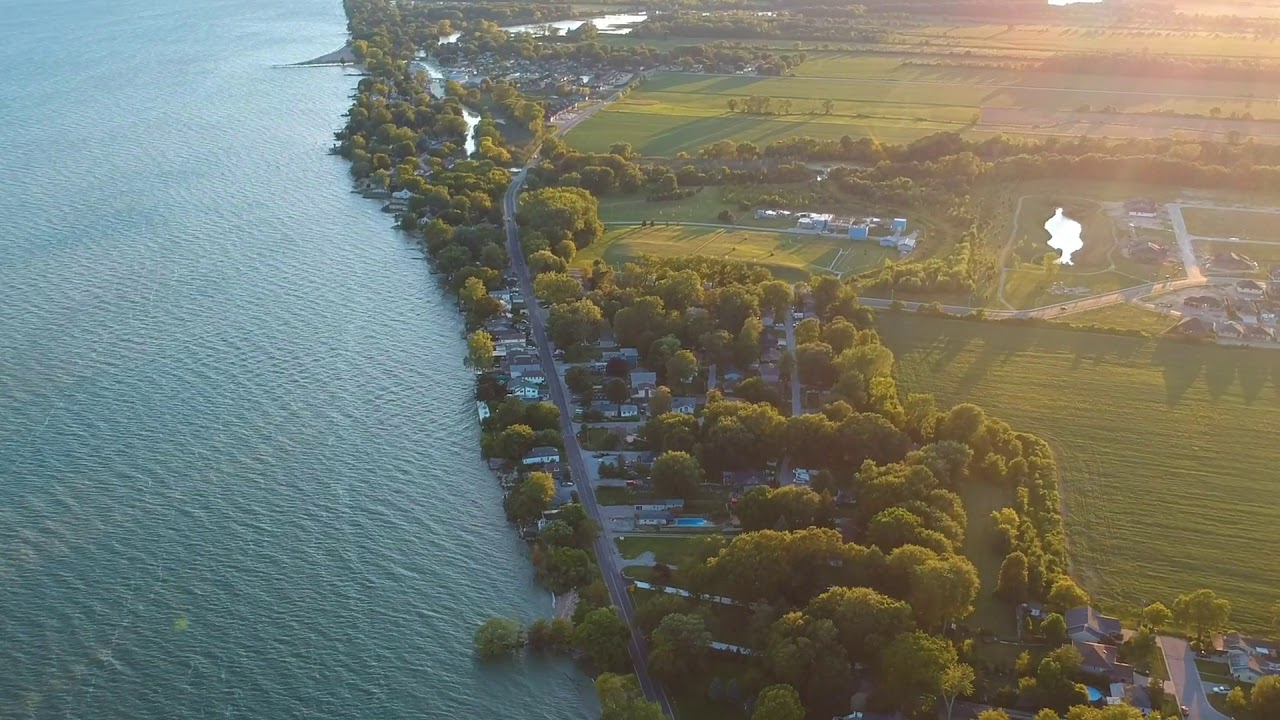 Kingsville Ontario Shore via Drone YouTube
