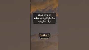 سورة الملك الآية ٢٢ الى ٢٦ بصوت الشيخ محمد صديق المنشاوي