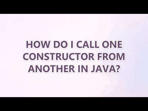 How do I call one constructor from another in Java? (9 SOLUTIONS!!)