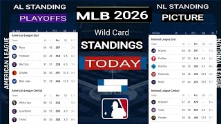 MLB Standings ; MLB Playoffs Picture 2026 ; MLB Wild Card standings ; MLB standings today ; AL ; NL