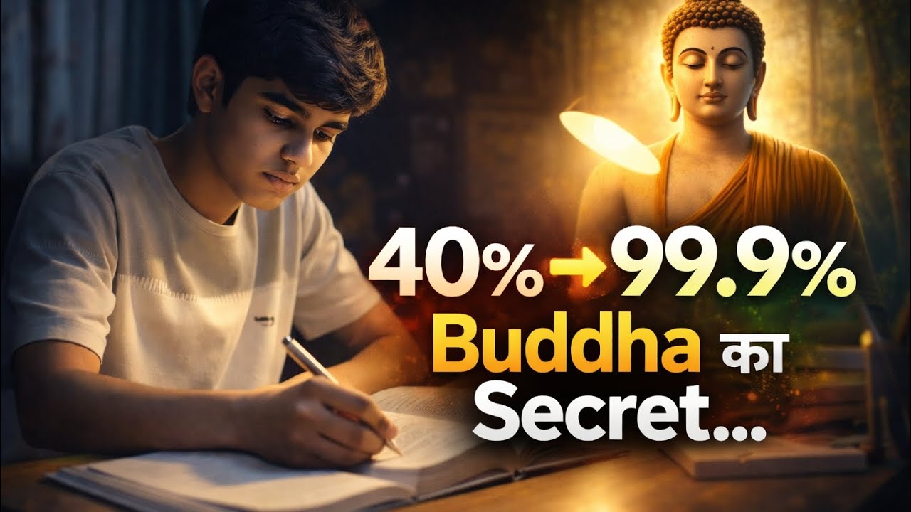 “Buddha Ke 5 Secret Study Rules 🤫 | 40% Wala Student Bana Topper!” #BoardExam #StudyMotivation 