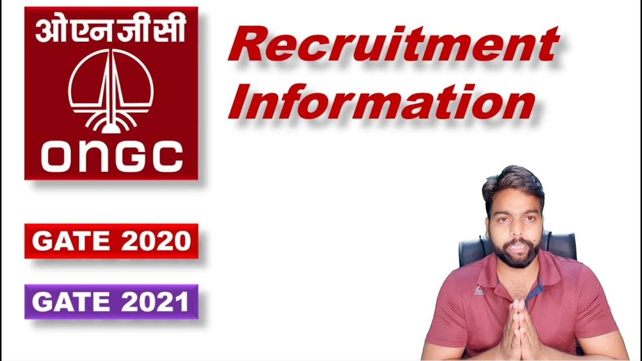 ONGC public notice for recruitment via GATE 2020 and GATE 2021