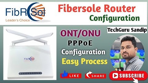 Fibersol Router Configuration | How To Configure Fibersole Onu❓