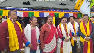Ach Namgey Tsering reached Khenmey Monastery to take blessings from Rinpoche after landslide victory