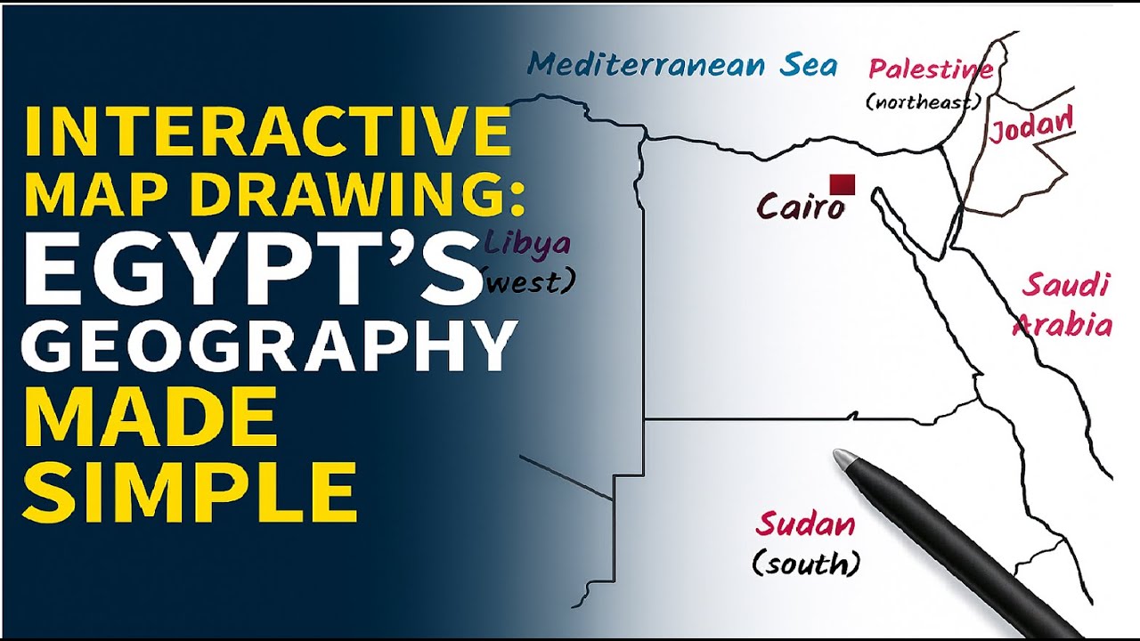 Interactive Map Drawing Egypt’s Geography Made Simple