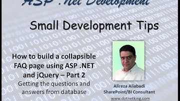 How to build a collapsible FAQ page using ASP .NET and jQuery – Part 2