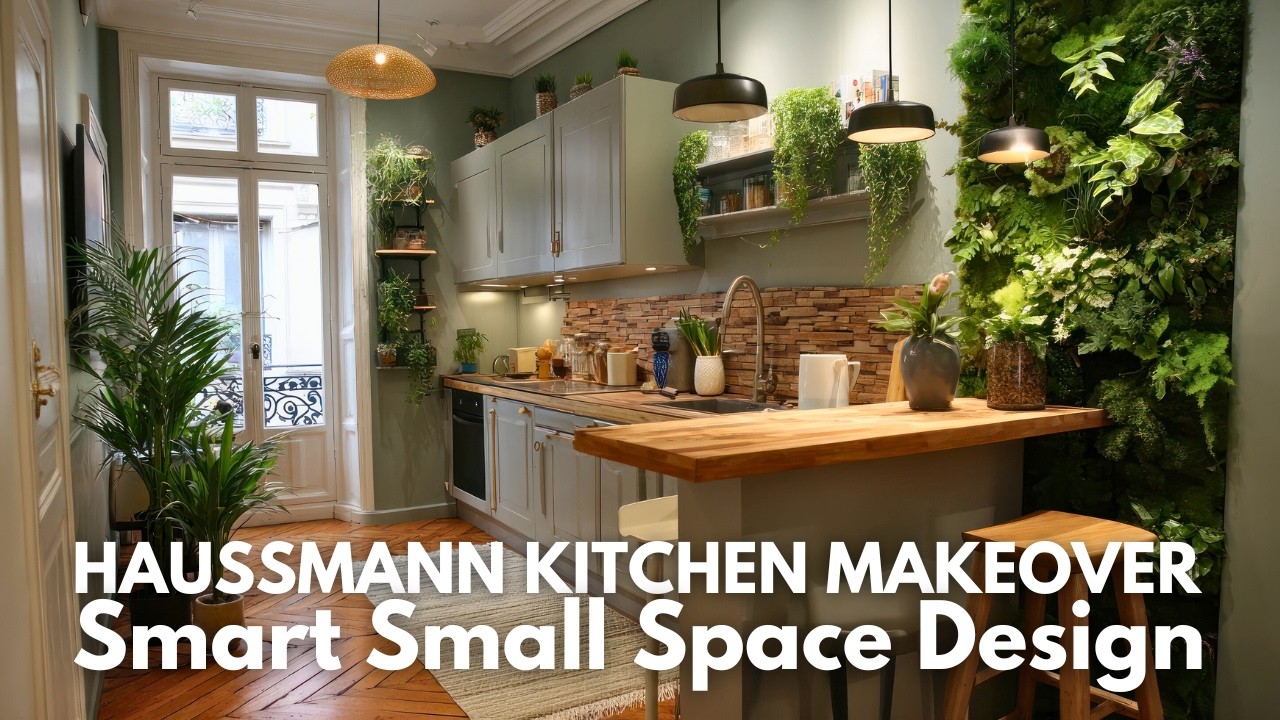 Полное преображение кухни в стиле Османа: скрытые столешницы и вертикальные сады.