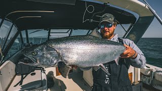 EPIC Spring Salmon Fishing on Lake Ontario - The SHALLOW BITE WAS ON!