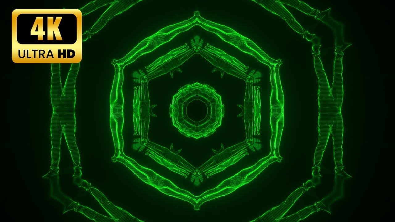 4K Green EDM VJ Loop | No Copyright 