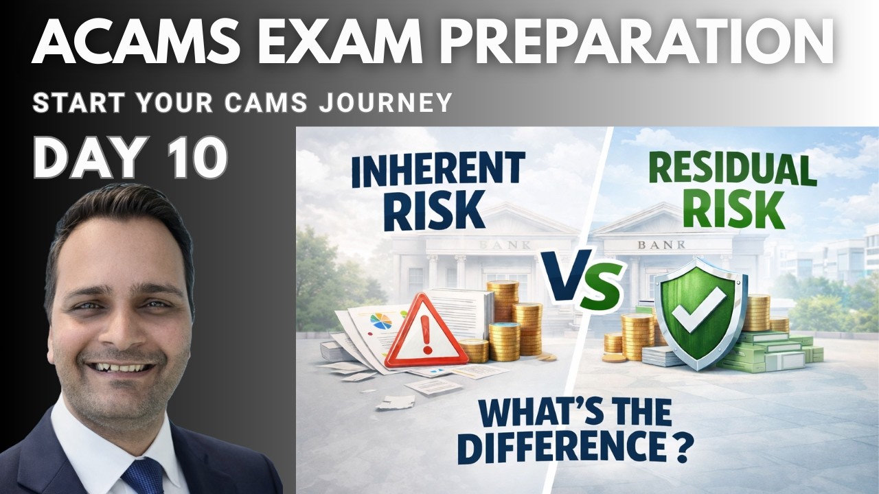 ACAMS Exam Preparation Day 10 | Inherent Risk vs Residual Risk | Risk ...