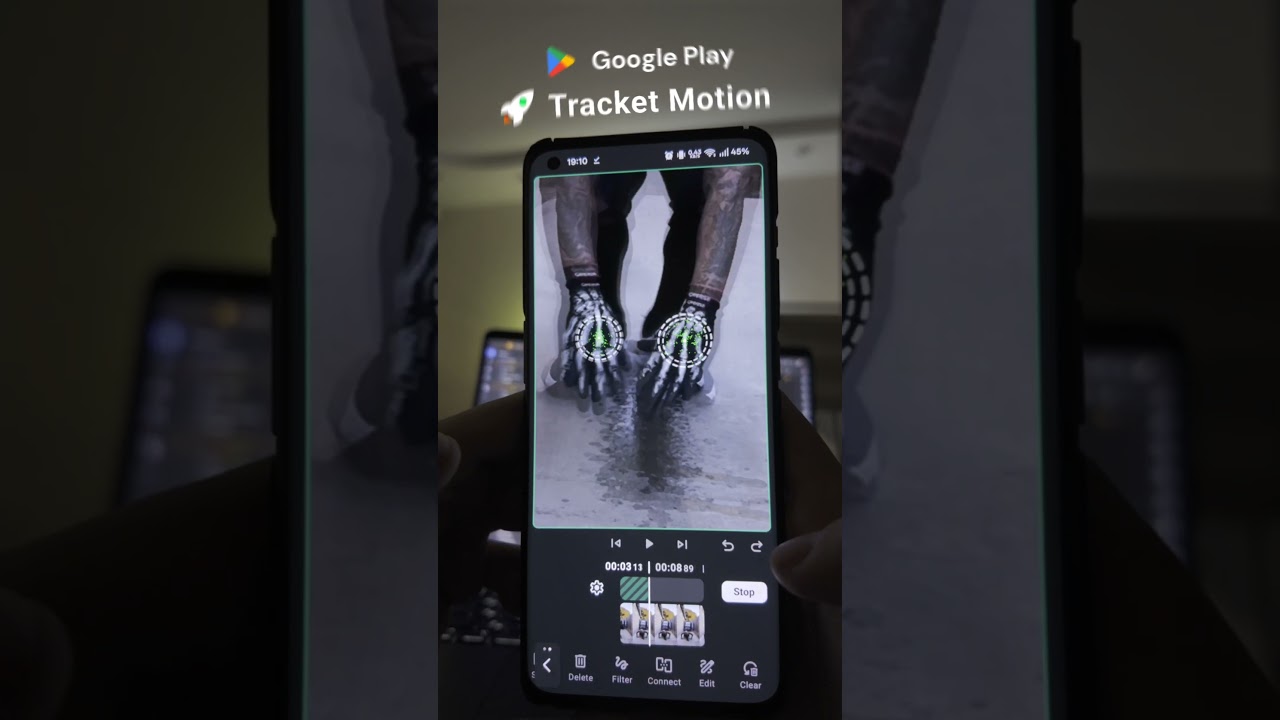 Testing my motion tracking video editor app for Android using video from: 