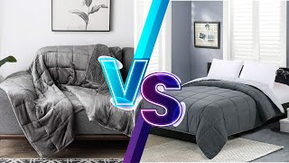 Weighted Blanket vs Comforter | for Stress, Child, Insomnia & Hot Sleepers