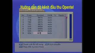 Htvc - Hướng Dẫn Dò Kênh Đầu Thu Opentel 2011