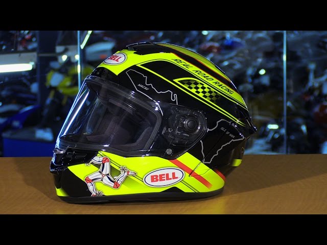 2018 isle of man bell helmet size medium Star (Isle Gloss Black/Yellow) fire retardant Bell Qualifier DLX MIPS Isle