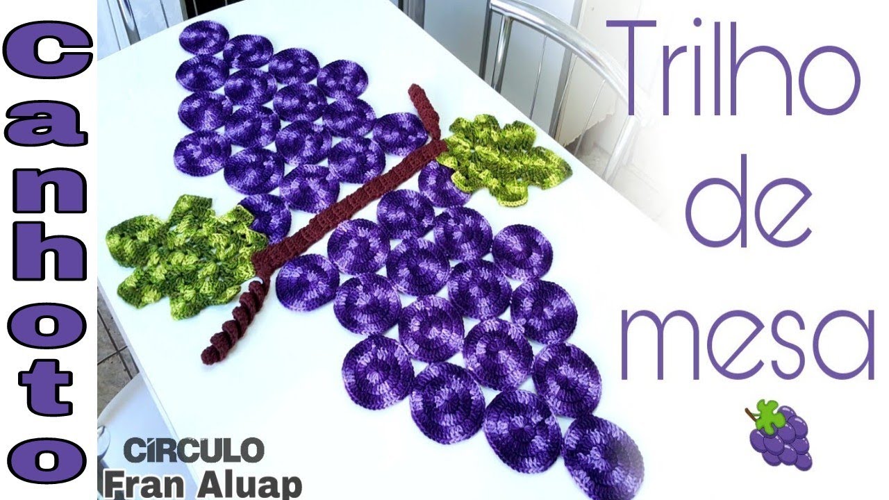 Trilho/Caminho/Centro de Mesa Cacho de Uvas - Fran Aluap - Canhotos