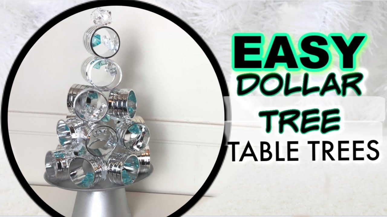 Dollar Tree DIY | DIY Small Christmas Trees | DIY Glam Table Top Christmas Trees