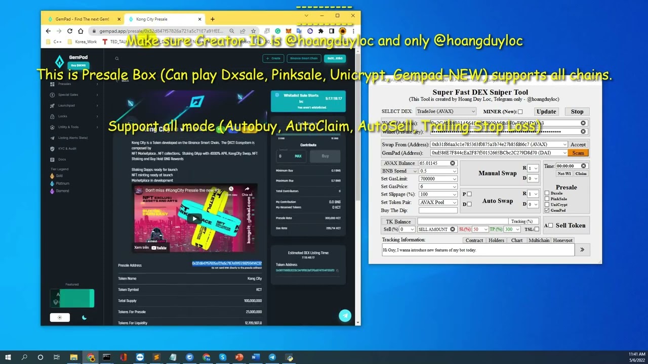 New Features - Add Gempad - More DEXs 