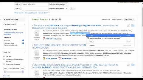 Keyword and subject searching