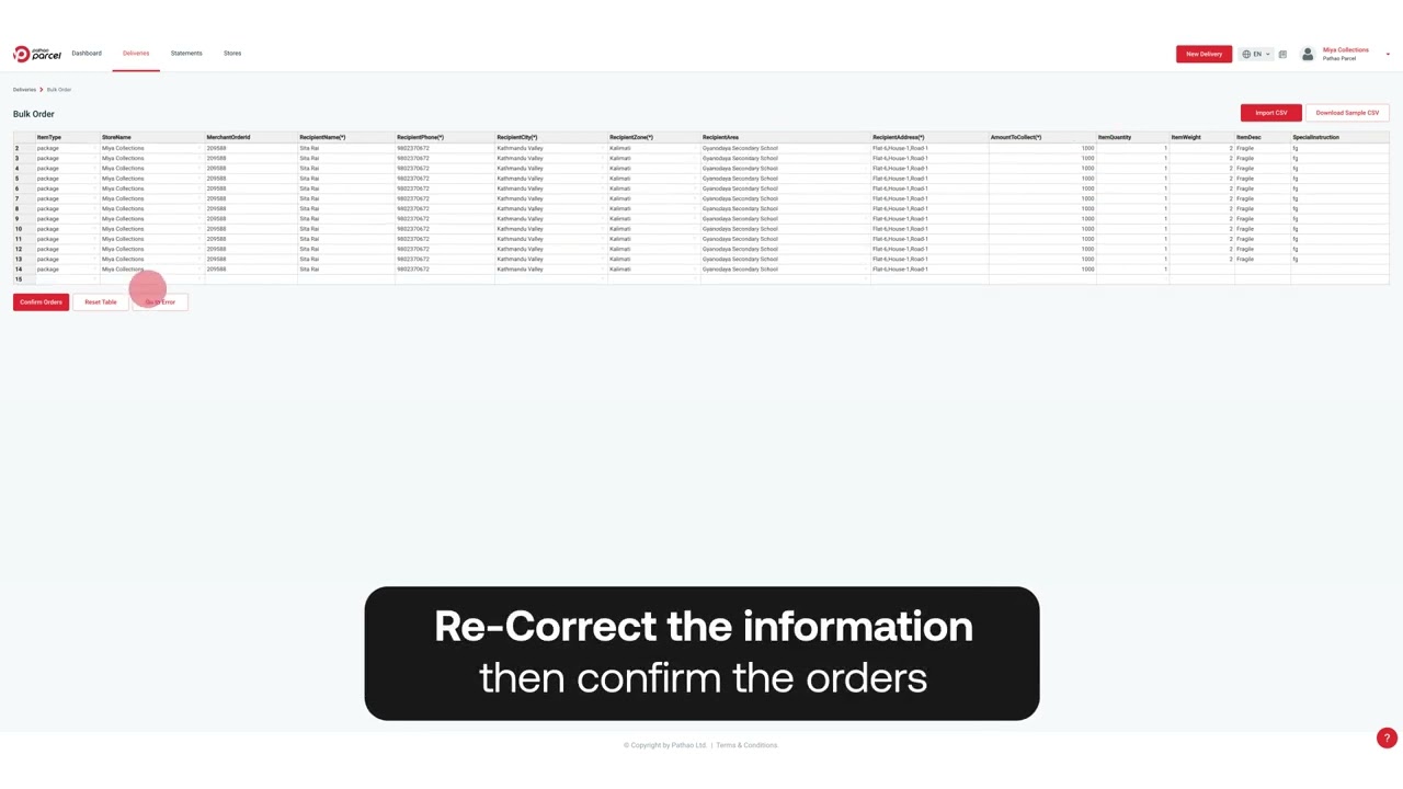 How to create Parcel Order in the Business Dashboard | Pathao Parcel