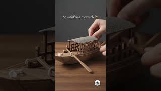So satisfying to watch ✨ #handcrafted #shipmodel #asmr #oddlysatisfying #miniature