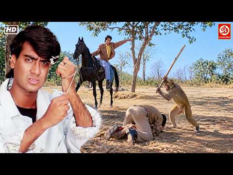 अजय देवगन और बन्दर ने मिलकर बचाया आयशा जुल्का की इज़्ज़त | अजय देवगन की बन्दर वाली मूवी सीन्स