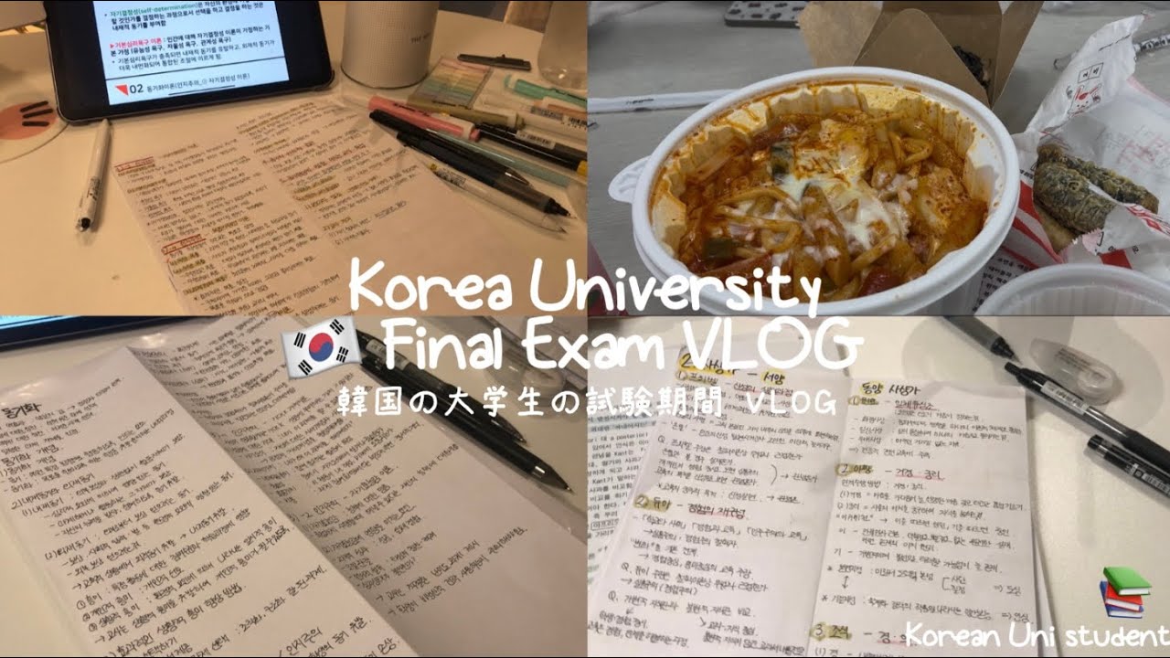 🇰🇷Korea Uni Final Exam week Vlog /  📚韓国の大学生の試験期間 vlog / 韓国の大学生の / Korean UNI / Korean student