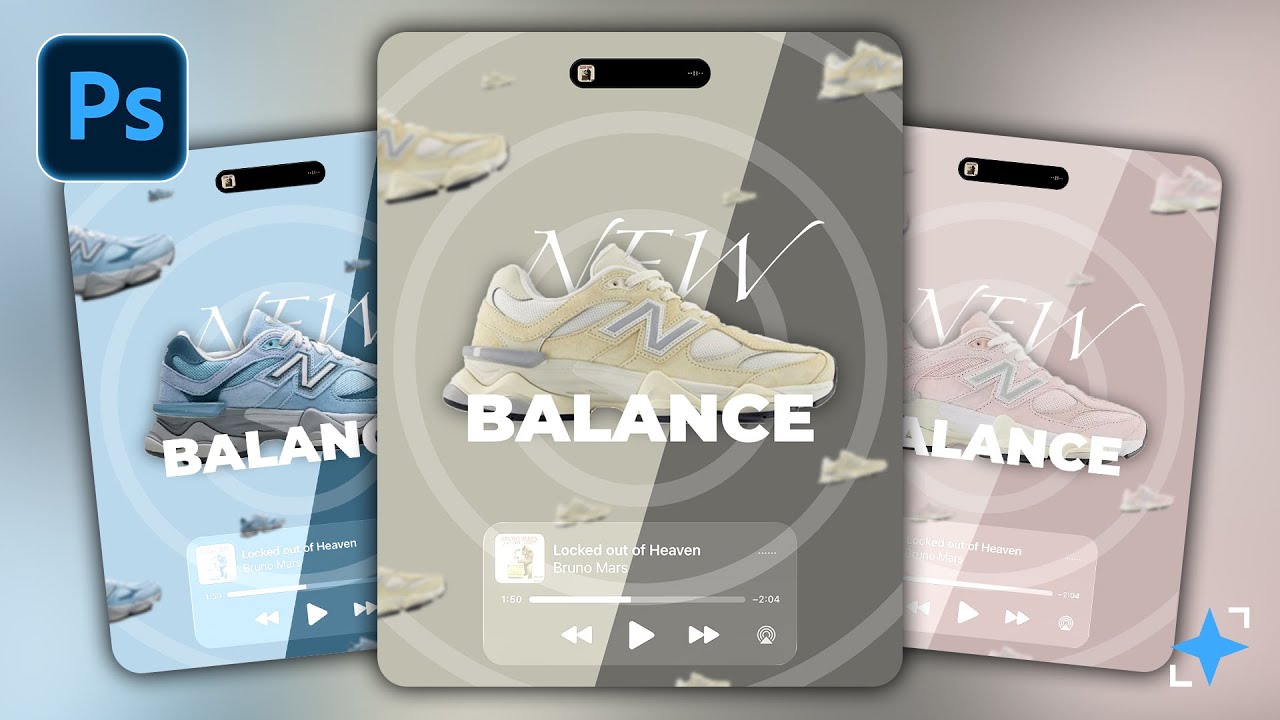 How to Design a Modern Sneaker Poster | Photoshop Tutorial