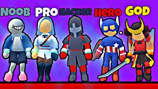 Noob vs Pro vs Hacker vs Hero vs God in Parkour Race