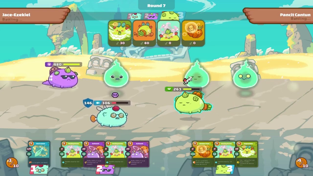 Axie Infinity: GOD REPTILE, DOUBLE AQUA , HEALING BADING ANNOYING HEALING GOD REPTILE