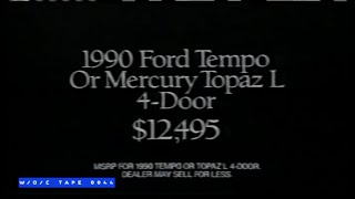 Ford Tempo & Topaz Car Commercial - 1989