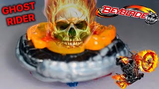 What if GHOST RIDER was a beyblade? ITS TOO GOOD!!!  INSANE Beyblade Metal Fight!!! MUST WATCH!!! screenshot 2