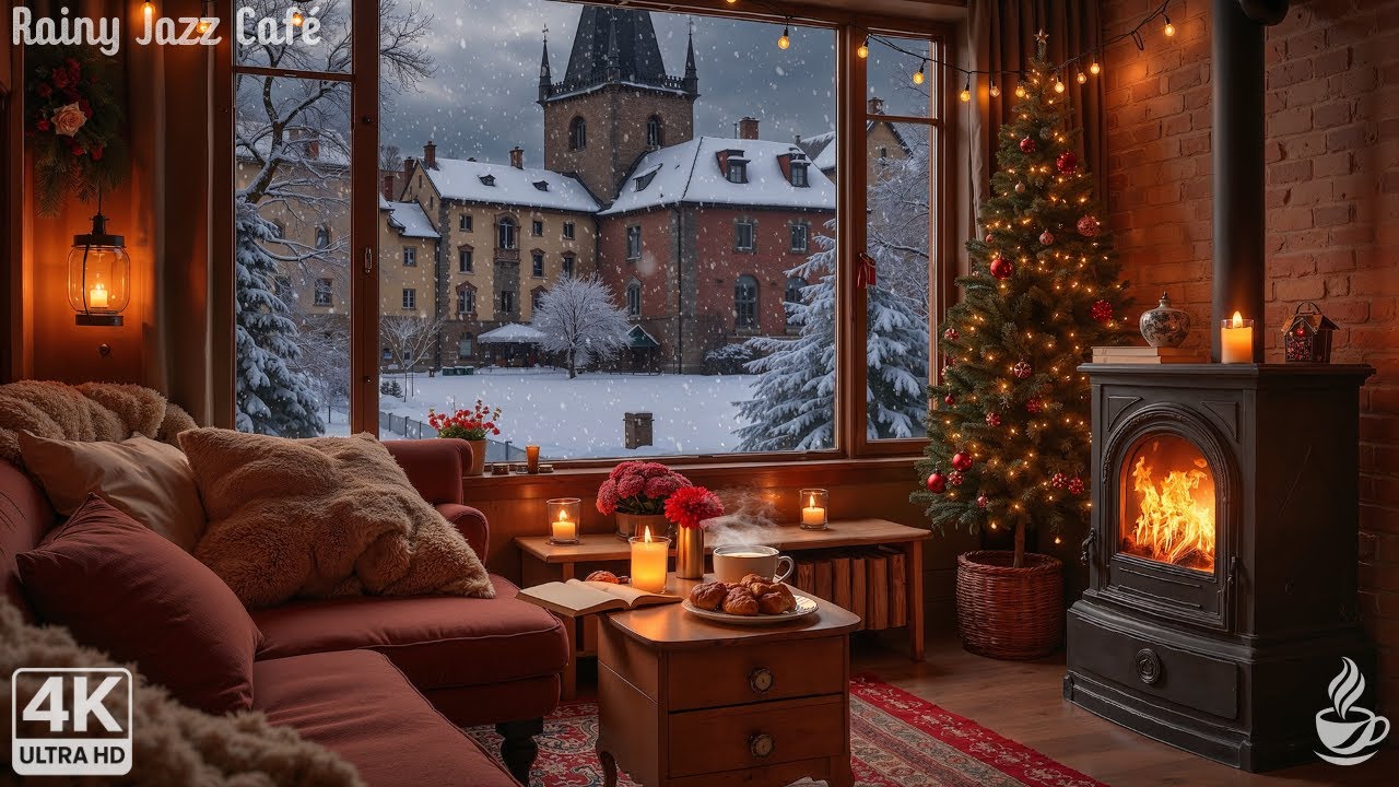 Расслабляющий джазовый фортепианный звук в тихой рождественской атмосфере 🌙 – идеальный фон