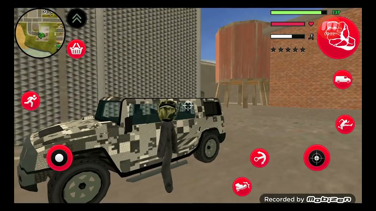 Siendo militar en stickman rope hero crime