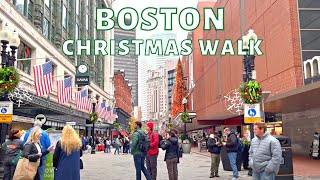 ✨Boston Christmas Walk✨Boston Common to Quincy Market in November 2022